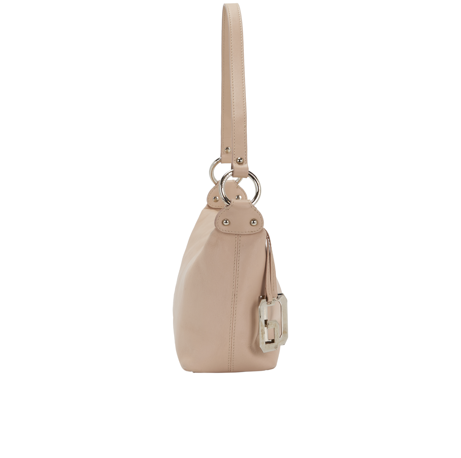 Dolce & Gabbana DG Charm Shoulder Bag, &pound;330, Handbags, Pink, Leather, Side view